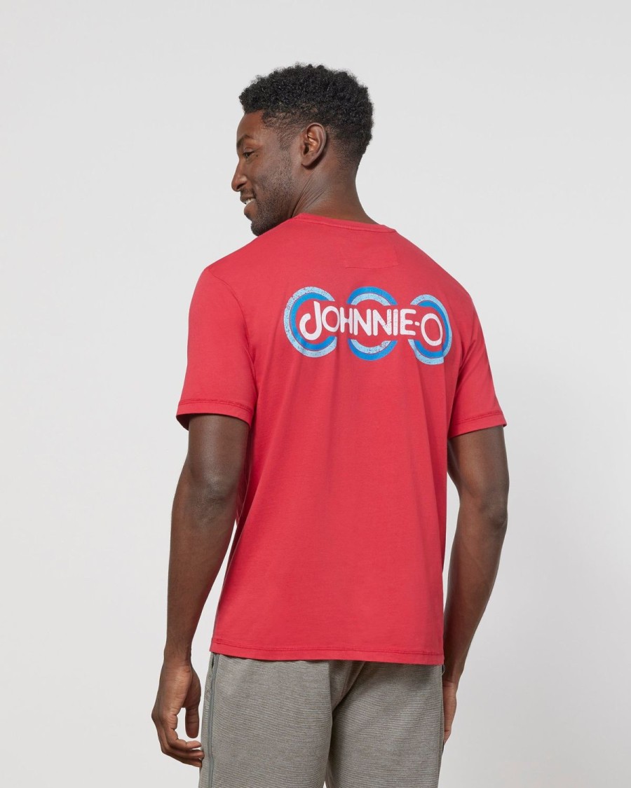 Men johnnie-O T-Shirts | Johnnie-Ooo Graphic T-Shirt Crimson