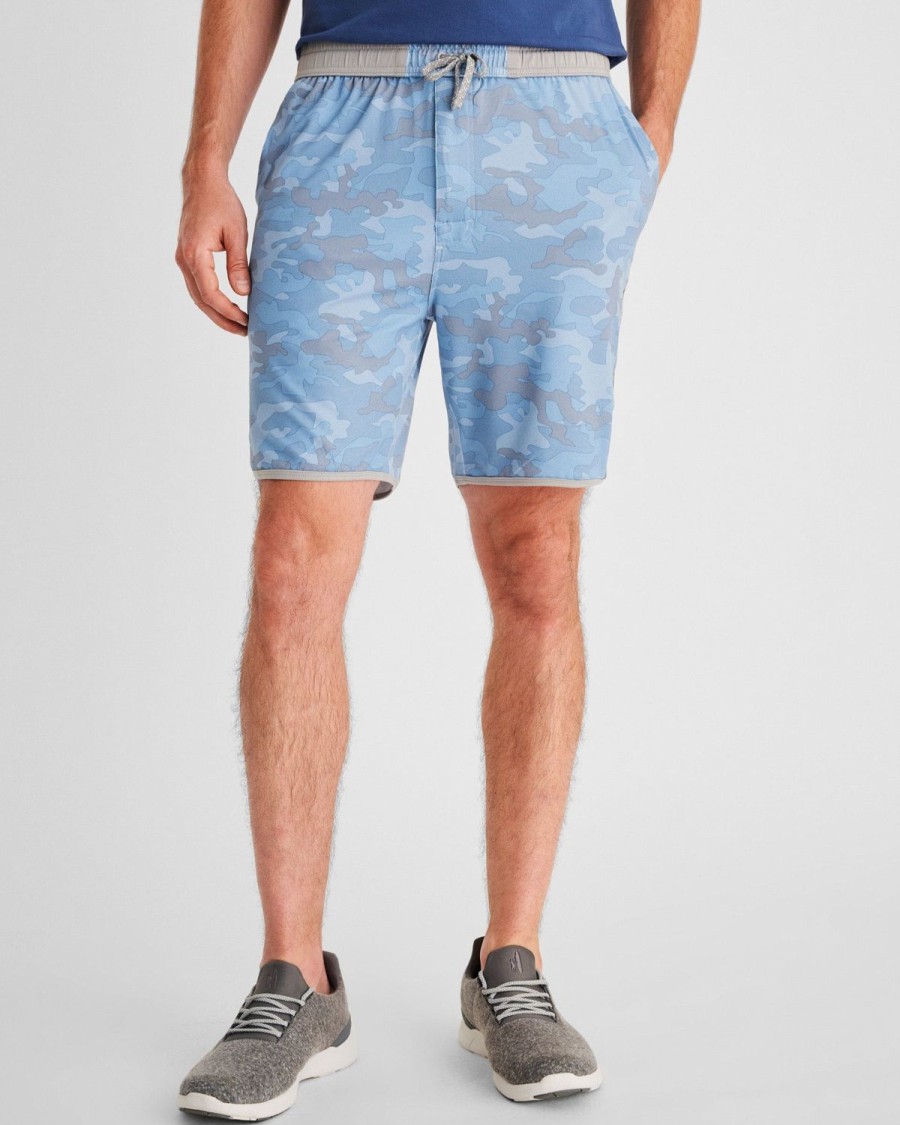 Men johnnie-O Shorts | Rush Camo Performance Shorts Lake