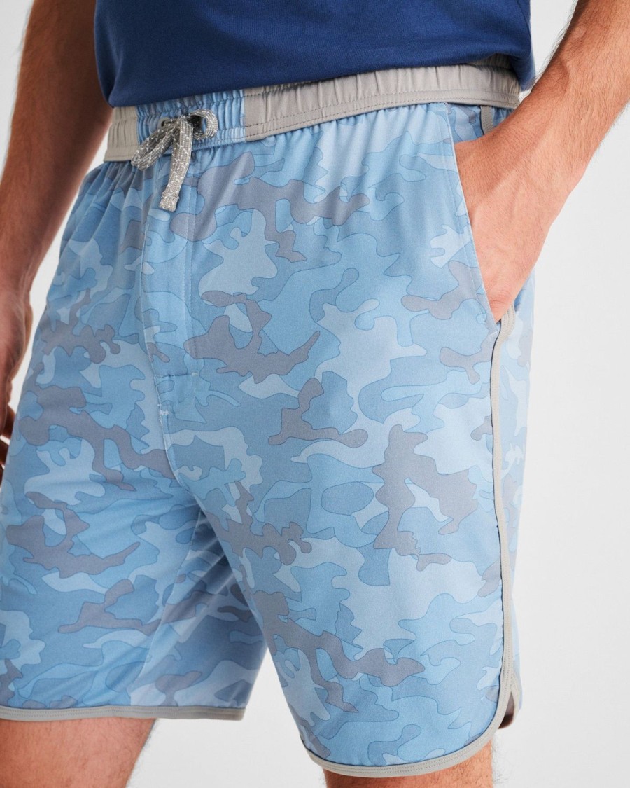 Men johnnie-O Shorts | Rush Camo Performance Shorts Lake