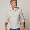 Men johnnie-O Sweatshirts & Hoodies | Kampton Henley Hoodie Pullover Light Gray