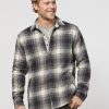 Men johnnie-O Button Up Shirts | Jerome Flannel Shacket Charcoal