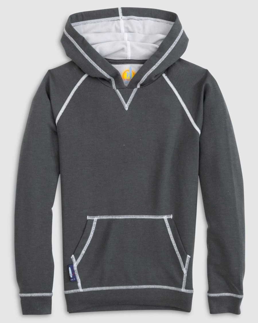 Kids johnnie-O Pullovers & Outerwear | Bender Jr. Melange Hoodie Pullover Charcoal