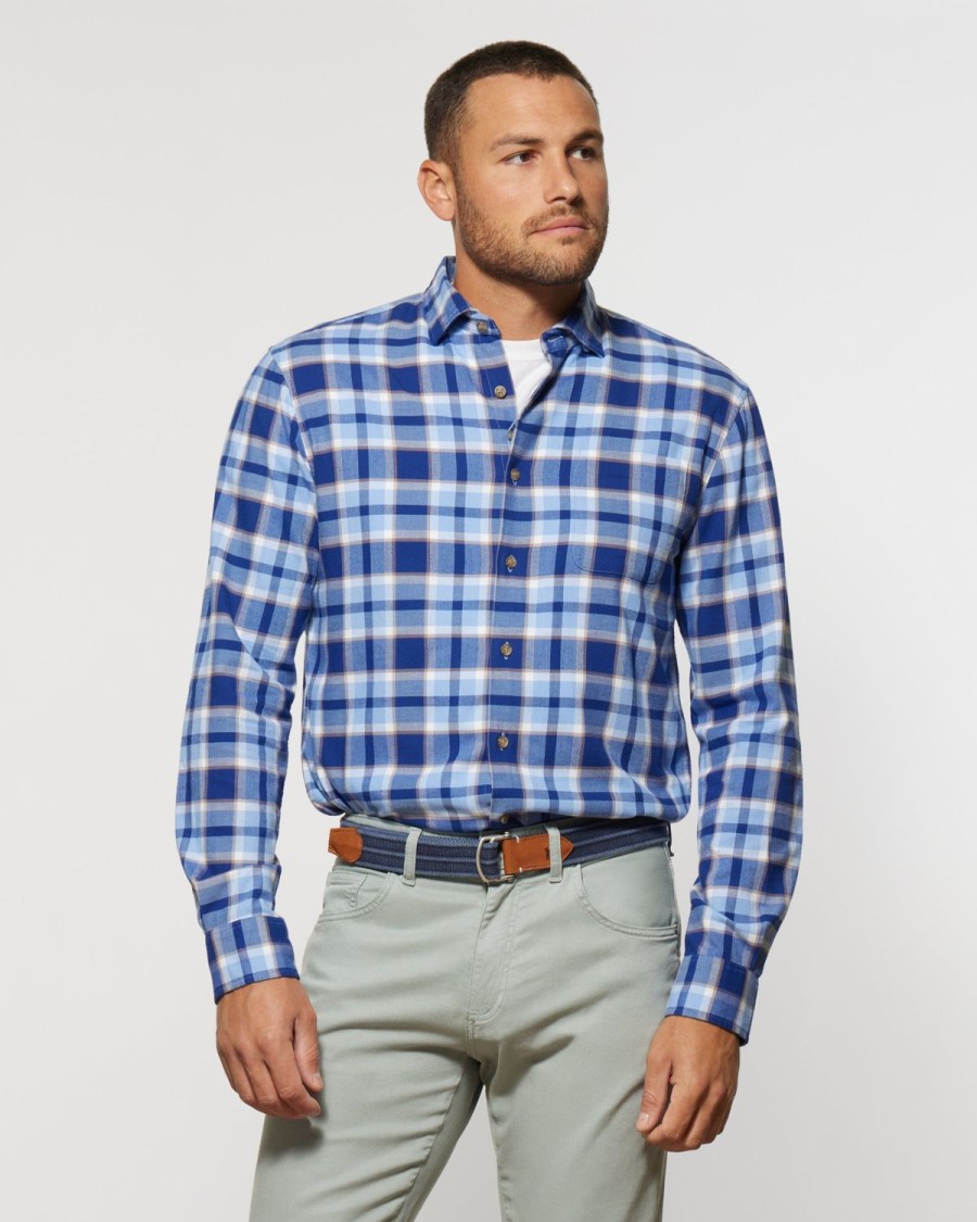 Men johnnie-O Button Up Shirts | Zander Tucked Button Up Shirt Wake