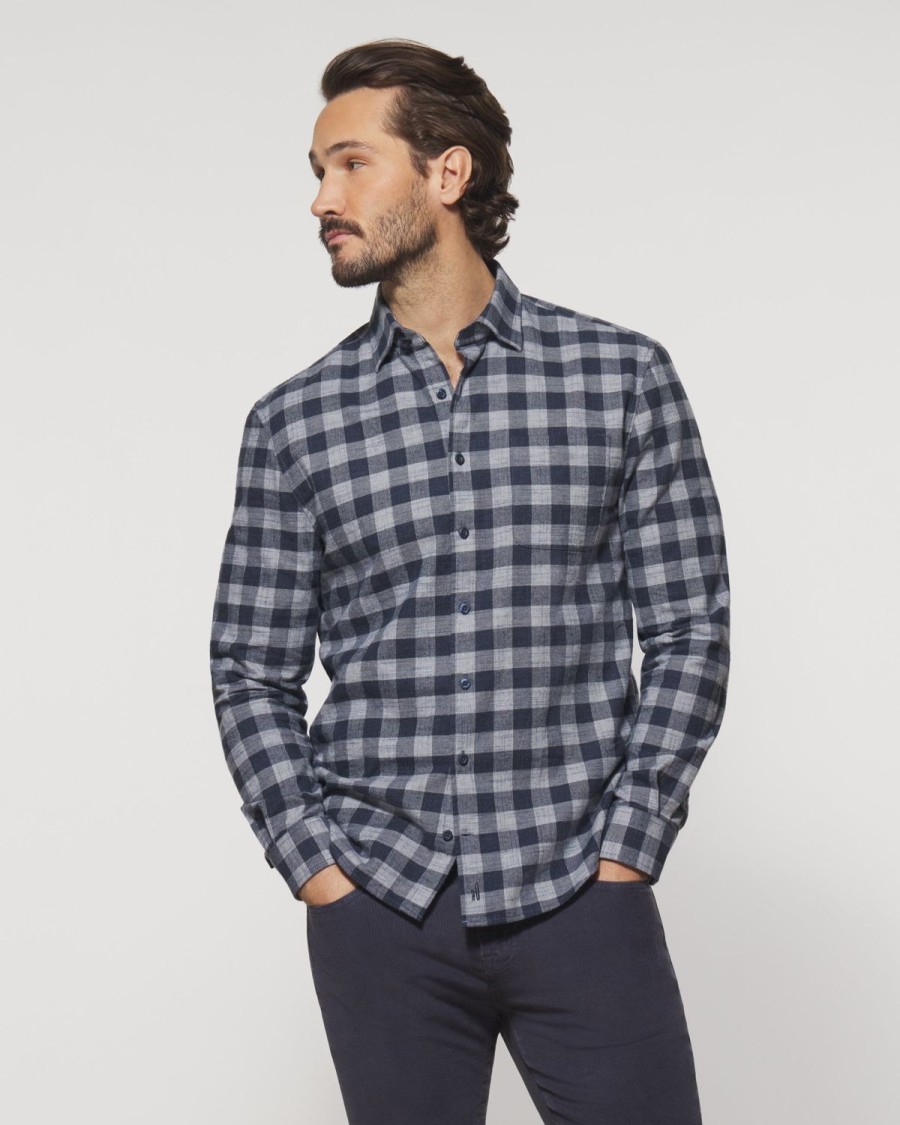 Men johnnie-O Button Up Shirts | Brian Hangin' Out Button Up Shirt Twilight