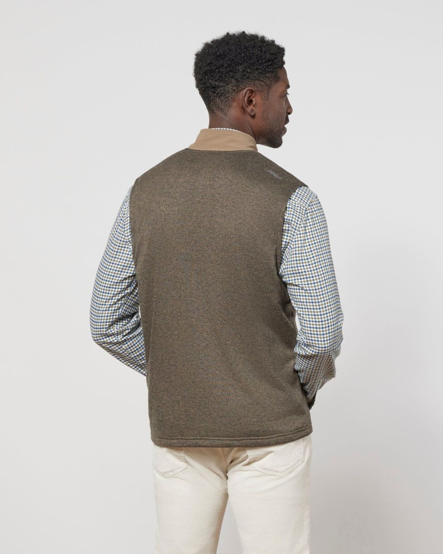 Men johnnie-O Vests | Glover Performance Fleece Vest Brown