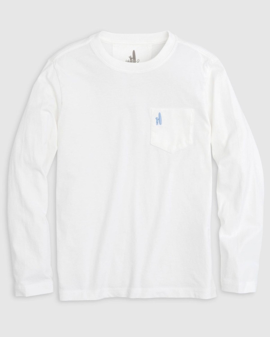 Kids johnnie-O T-Shirts | Brennan Jr. Long Sleeve T-Shirt White