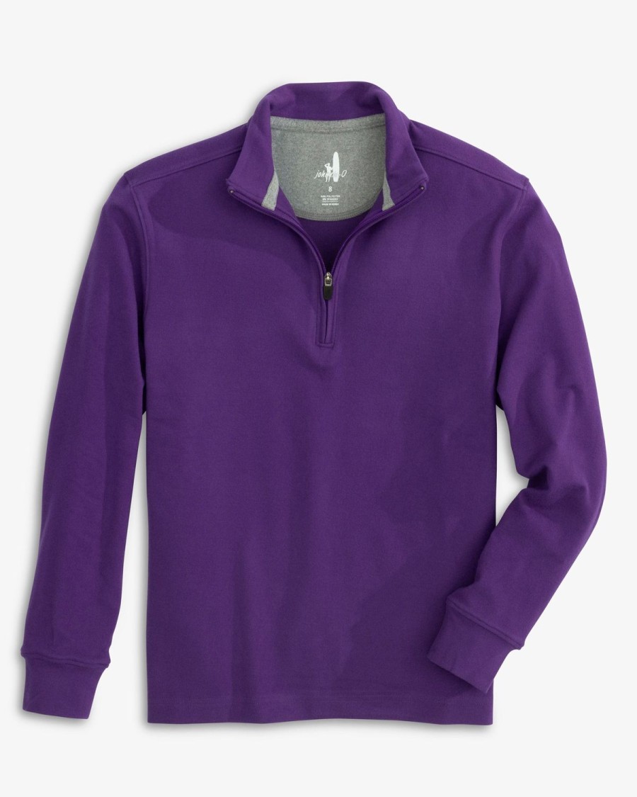 Kids johnnie-O Pullovers & Outerwear | Brady Jr. Performance 1/4 Zip Pullover Purple