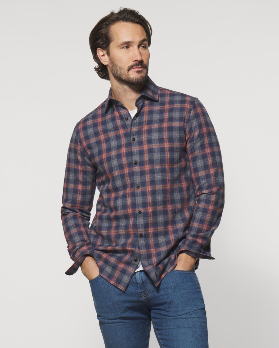 Men johnnie-O Button Up Shirts | Zula Top Shelf Button Up Shirt Wake