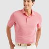 Men johnnie-O Polos | Streels Solid Mesh Performance Polo Candy