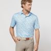 Men johnnie-O Polos | Pineapple Crush Printed Jersey Performance Polo Maliblu