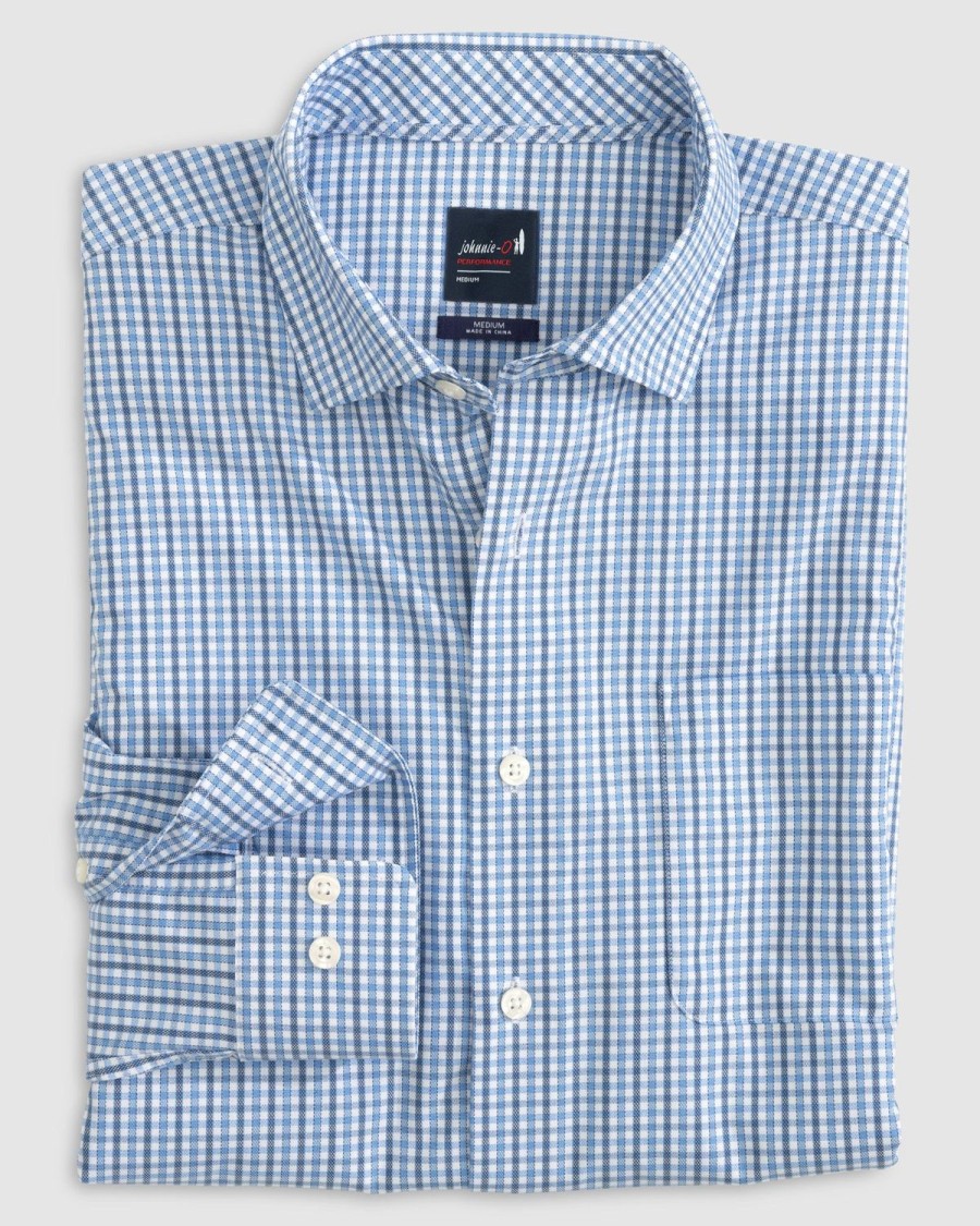 Men johnnie-O Button Up Shirts | Big & Tall Acadia Performance Button Up Shirt Royal