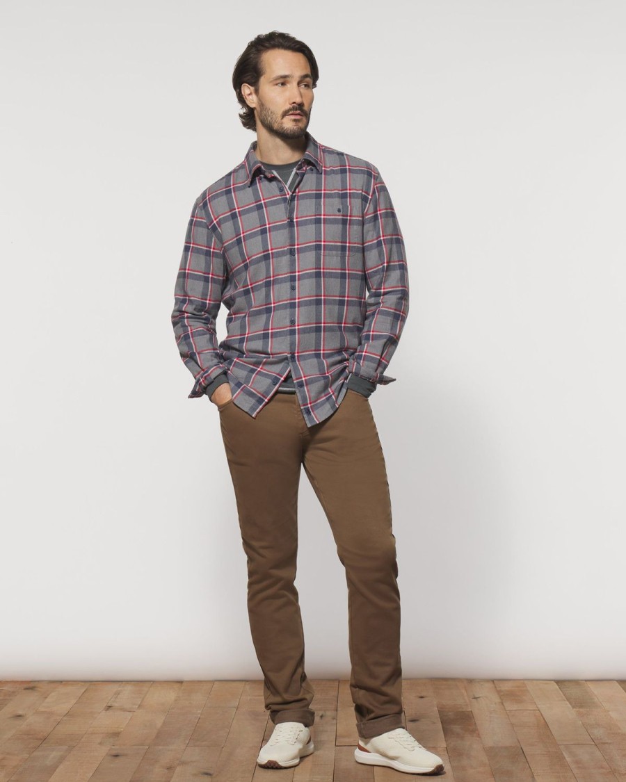 Men johnnie-O Button Up Shirts | Rudy Hangin' Out Button Up Shirt Charcoal