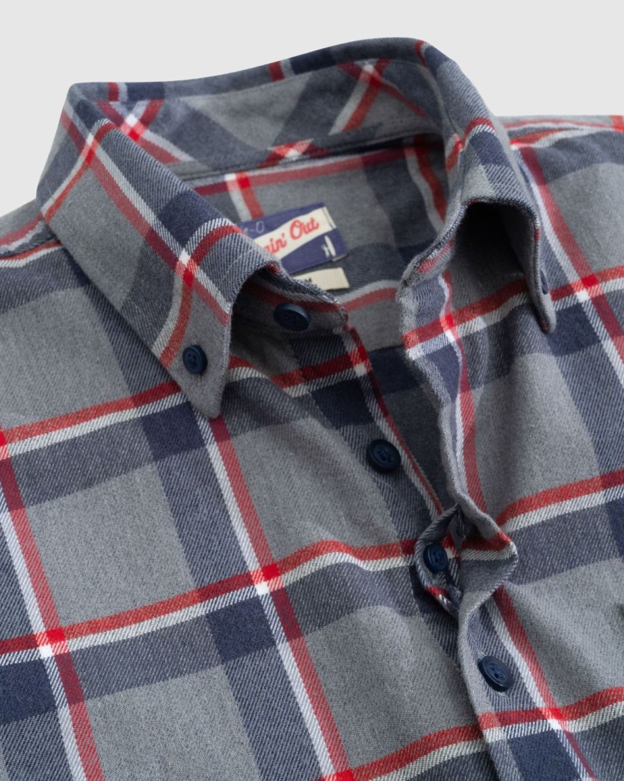 Men johnnie-O Button Up Shirts | Rudy Hangin' Out Button Up Shirt Charcoal