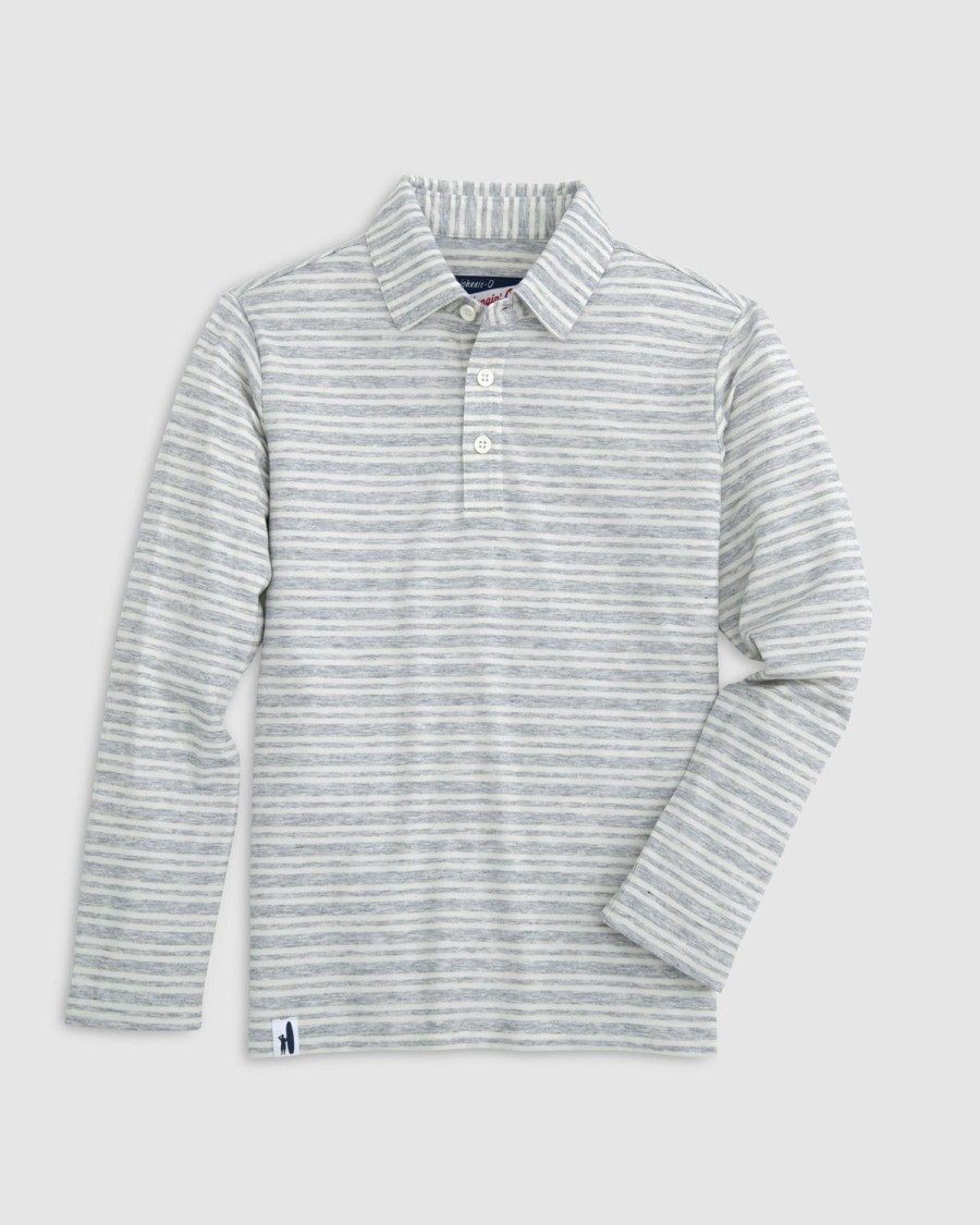 Kids johnnie-O Polos | Brannen Jr. Striped Long Sleeve Polo Seal