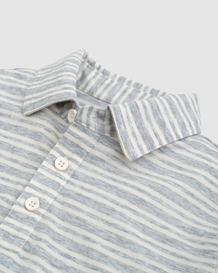 Kids johnnie-O Polos | Brannen Jr. Striped Long Sleeve Polo Seal