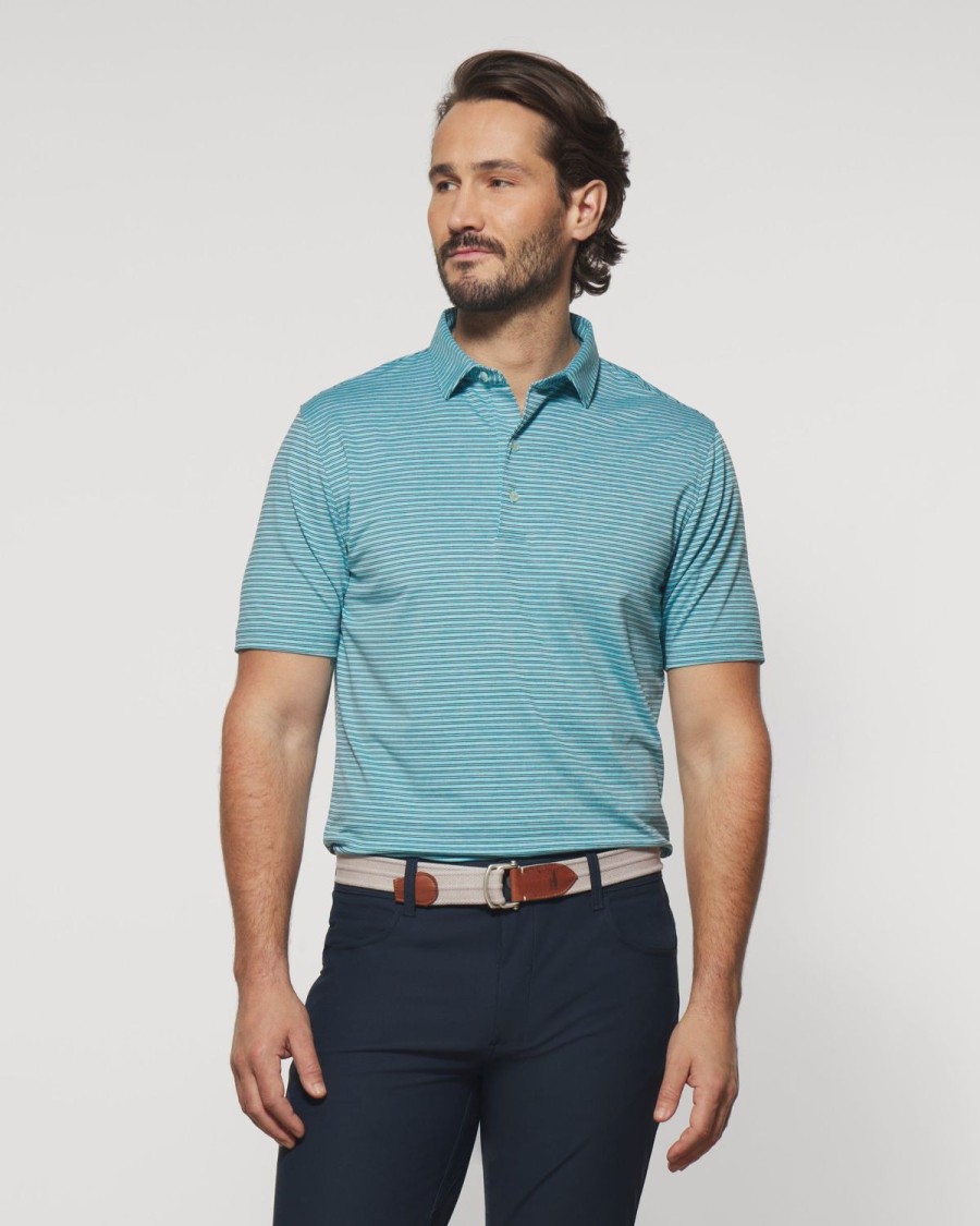 Men johnnie-O Polos | Arnold Striped Jersey Performance Polo Baja