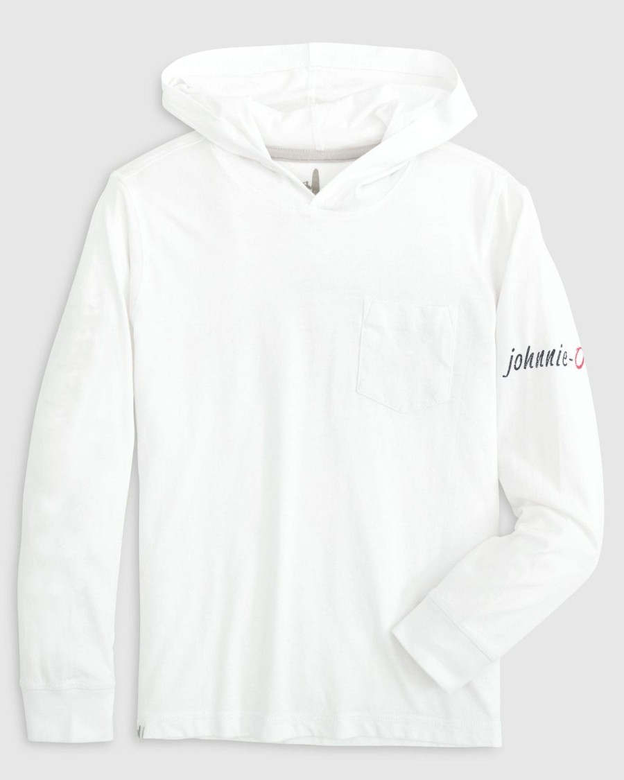 Kids johnnie-O T-Shirts | Edison Jr. T-Shirt Hoodie White