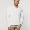 Men johnnie-O Polos | Palmer Long Sleeve Pique Mesh Polo White