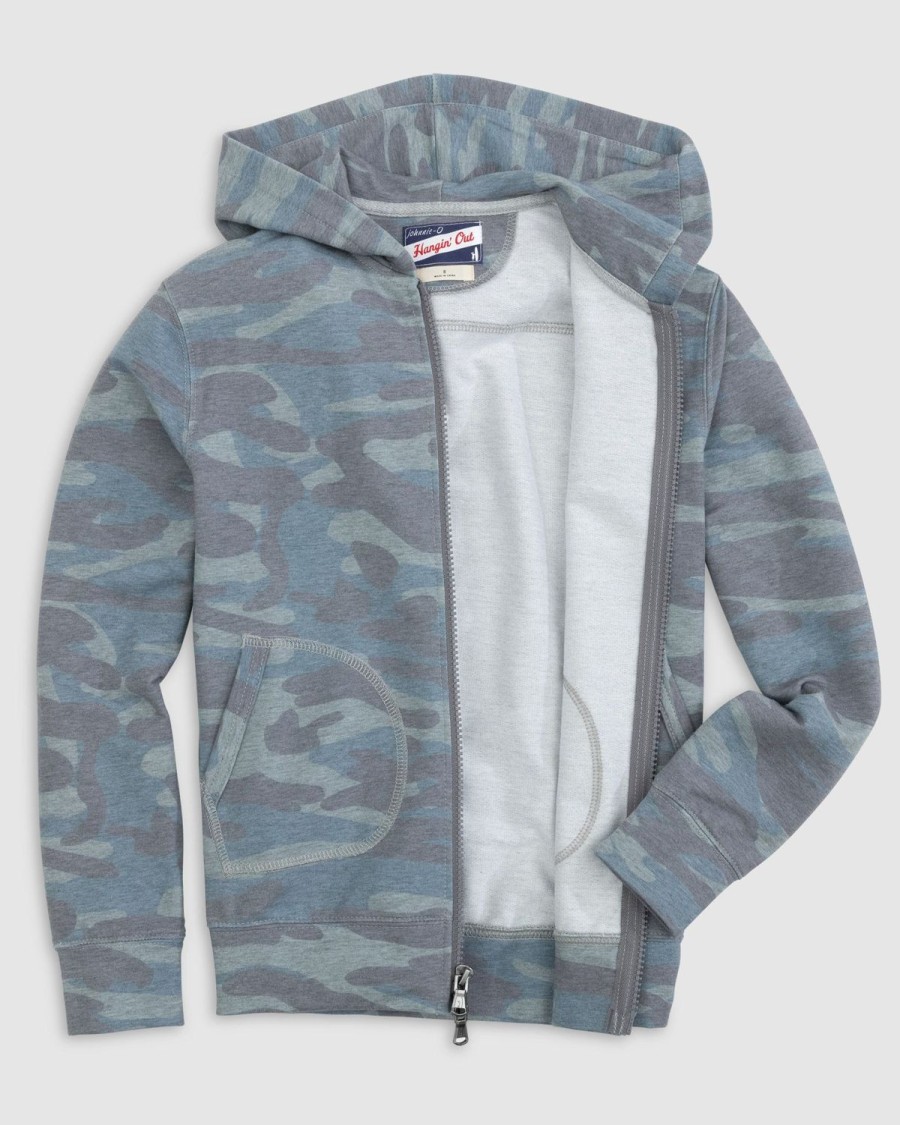 Kids johnnie-O Pullovers & Outerwear | Avry Jr. Full Zip Hoodie Camo