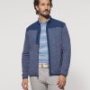 Men johnnie-O Jackets | Arlo Full Zip Fleece Jacket Indigo