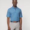 Men johnnie-O Polos | Sanford Printed Cotton Blend Performance Polo Maliblu