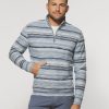 Men johnnie-O Quarter-Zips | Weavers Striped 1/4 Zip Pullover Twilight