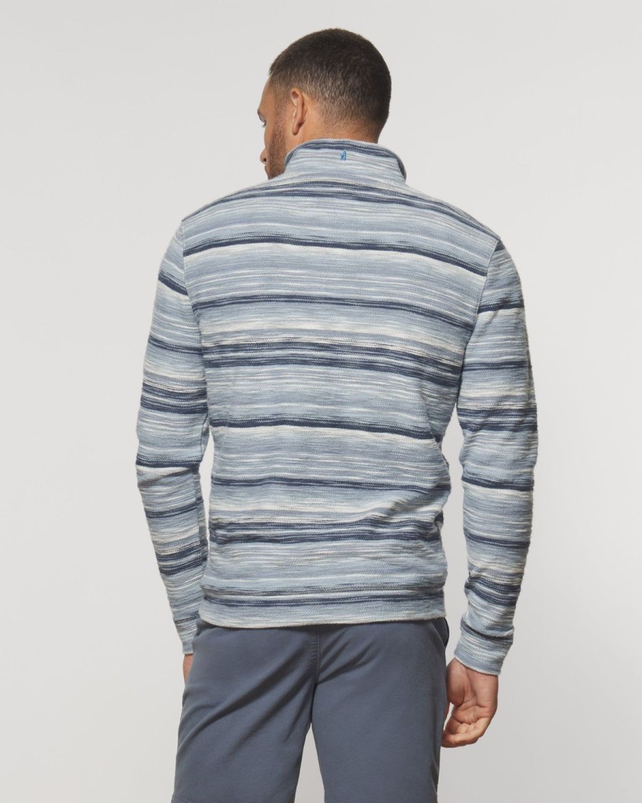 Men johnnie-O Quarter-Zips | Weavers Striped 1/4 Zip Pullover Twilight