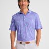 Men johnnie-O Polos | Lemma Printed Featherweight Performance Polo Boysenberry