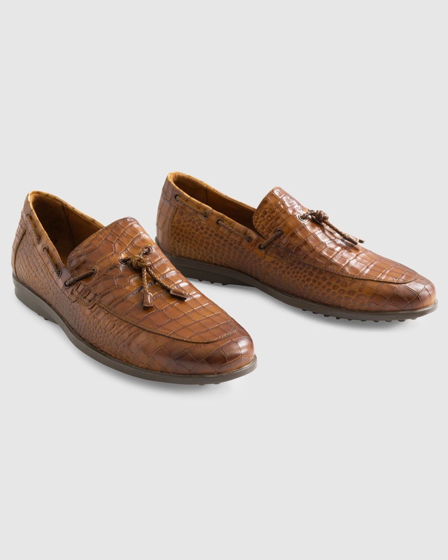 Men johnnie-O | Laguna Leather Moccasin Brown