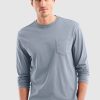 Men johnnie-O T-Shirts | Mulder Long Sleeve T-Shirt Steel