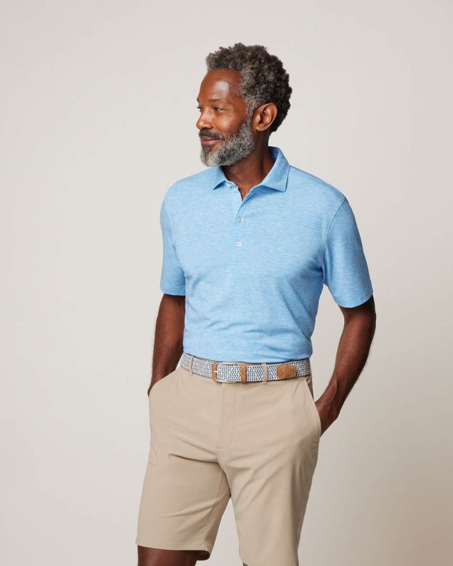 Men johnnie-O Polos | Maddox Solid Top Shelf Performance Polo Biarritz