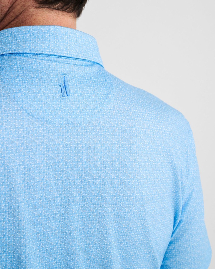 Men johnnie-O Polos | Pomelo Printed Jersey Performance Polo Maliblu