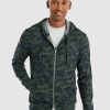 Men johnnie-O Sweatshirts & Hoodies | Ranch Camo Microfleece Full Zip Hoodie Pine