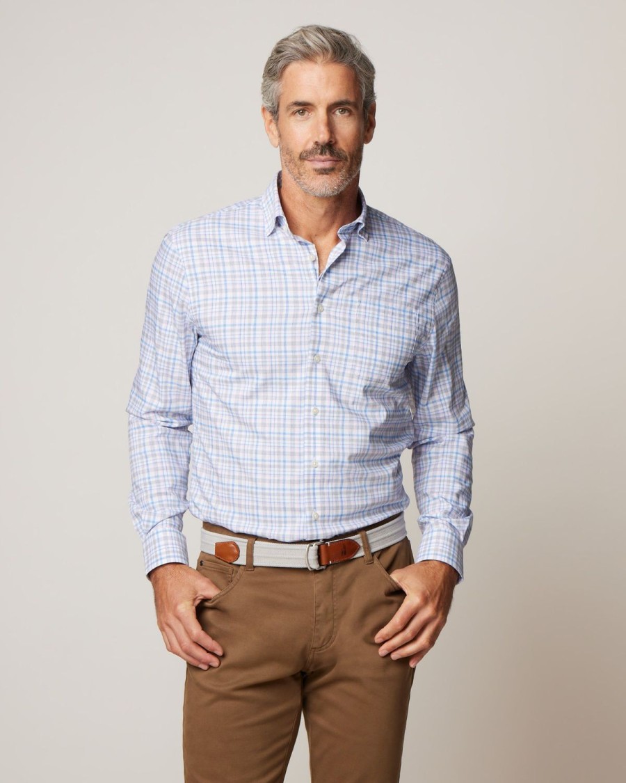 Men johnnie-O Button Up Shirts | Alzer Performance Button Up Shirt Tahitian