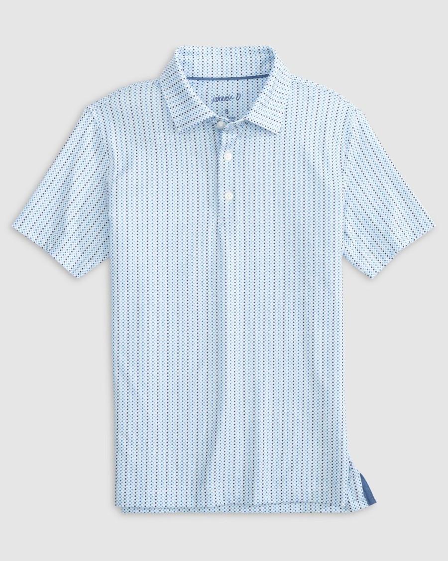 Kids johnnie-O Polos | Sullivan Jr. Printed Jersey Performance Polo Lake