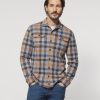 Men johnnie-O Jackets | Coggins Stretch Flannel Lodge Shirt Light Gray