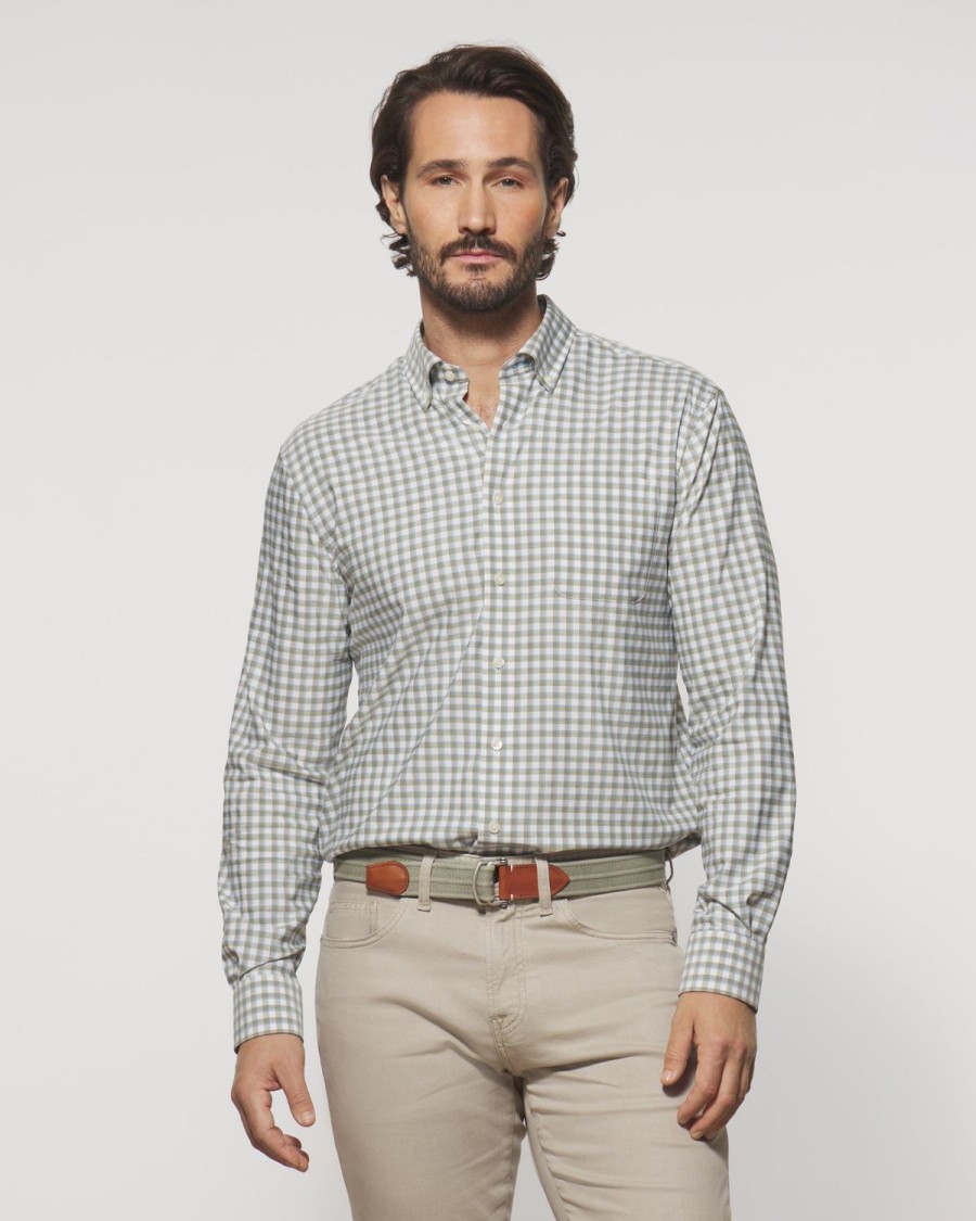 Men johnnie-O Button Up Shirts | Mead Performance Button Up Shirt Balsam