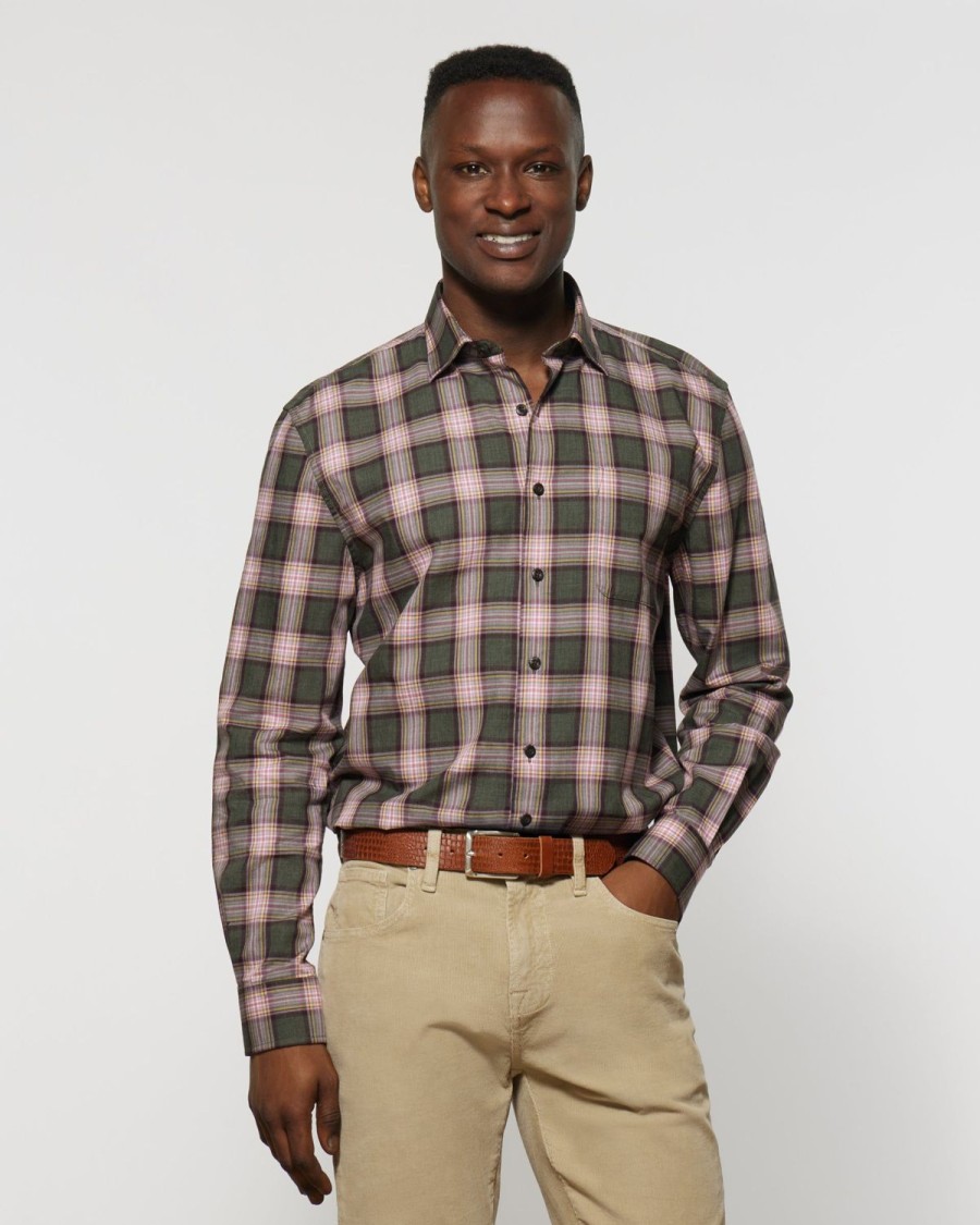 Men johnnie-O Button Up Shirts | Roanoke Tucked Button Up Shirt Balsam