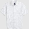 Men johnnie-O Button Up Shirts | Big & Tall Oleson Performance Short Sleeve Button Up Shirt White