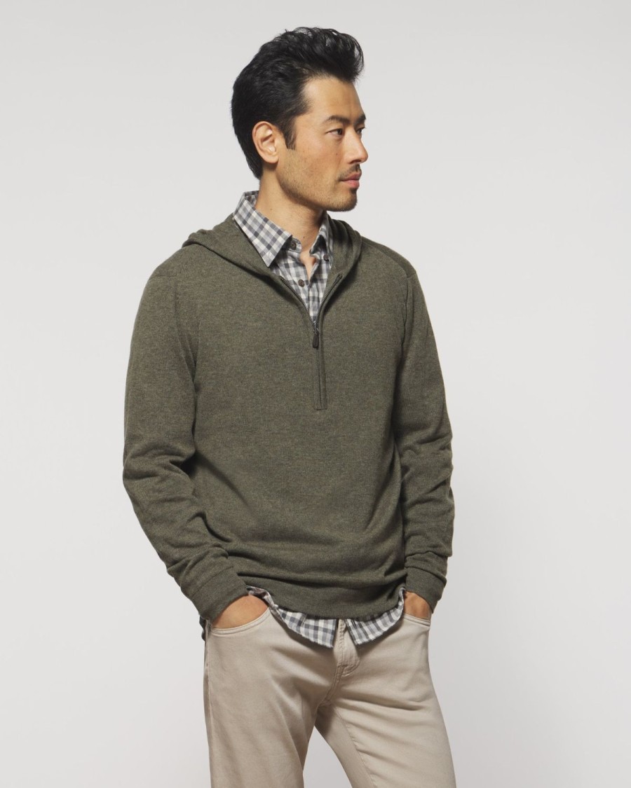 Men johnnie-O Quarter-Zips | Mitch Wool Cashmere Blend 1/4 Zip Hoodie Rover