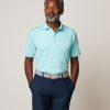 Men johnnie-O Polos | Huron Solid Featherweight Performance Polo Peacock