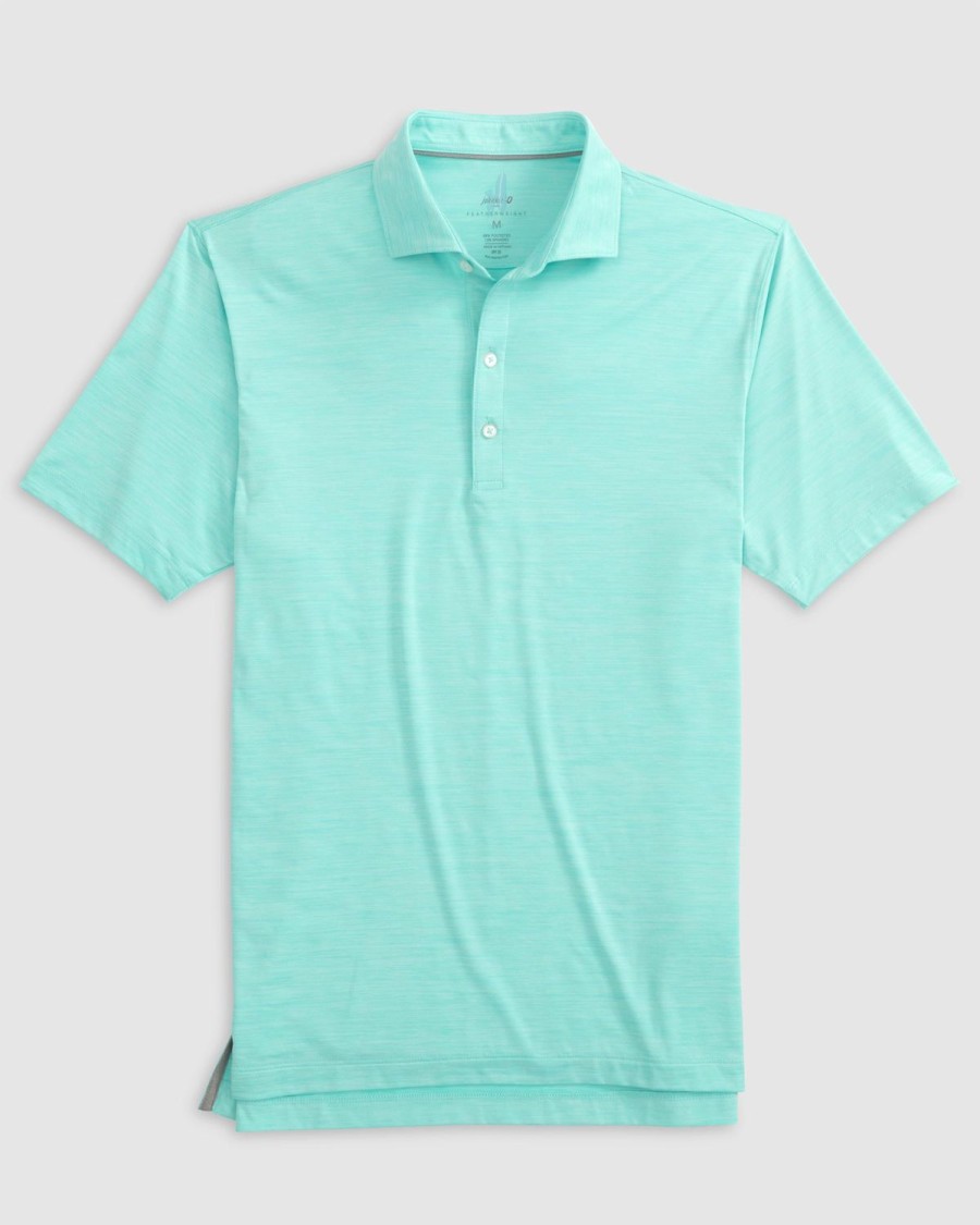 Men johnnie-O Polos | Huron Solid Featherweight Performance Polo Peacock