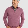 Men johnnie-O Quarter-Zips | Skiles Striped 1/4 Zip Pullover Currant