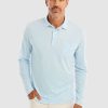 Men johnnie-O Polos | Clay Long Sleeve Polo Gulf Blue