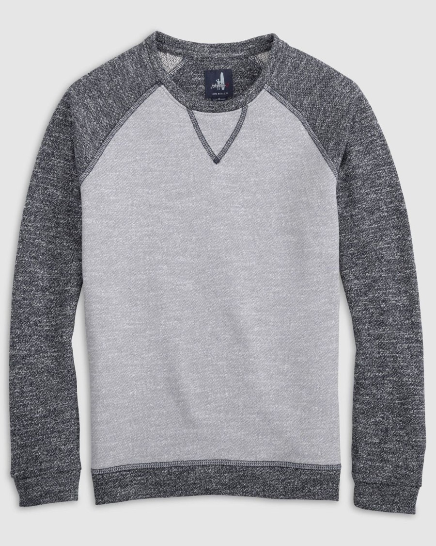 Kids johnnie-O Pullovers & Outerwear | Dan Jr. Colorblock Crewneck Sweatshirt Light Gray