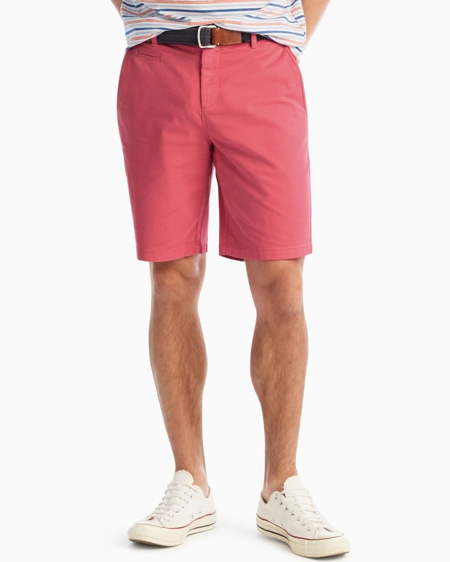 Men johnnie-O Shorts | Neal Stretch Twill 9" Shorts Malibu Red