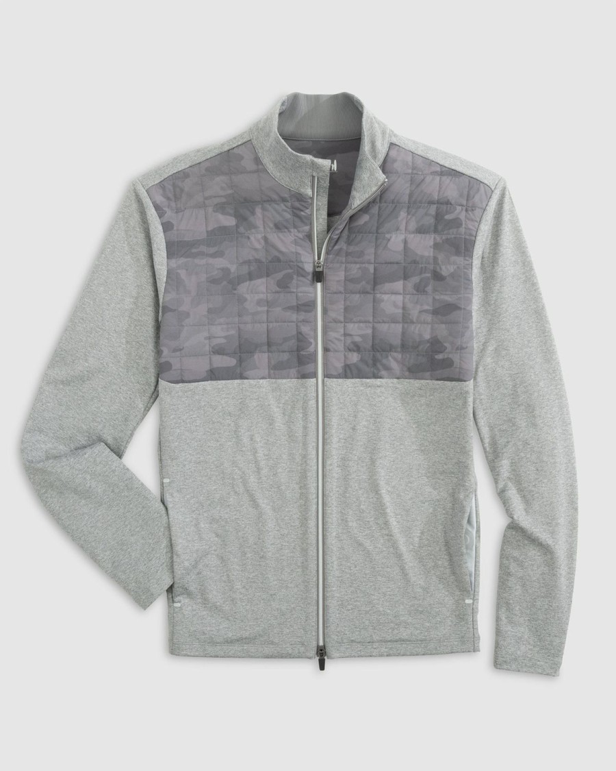 Men johnnie-O Jackets | Godwin Mixed Media Performance Jacket Charcoal