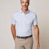 Men johnnie-O Polos | Thorton Striped Jersey Performance Polo White