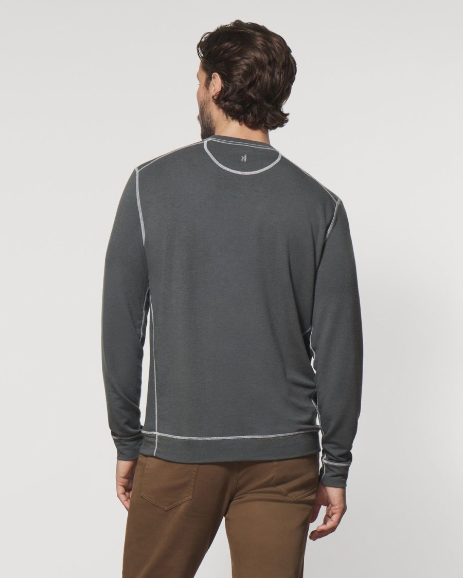 Men johnnie-O Sweatshirts & Hoodies | Archer Crewneck Sweatshirt Charcoal