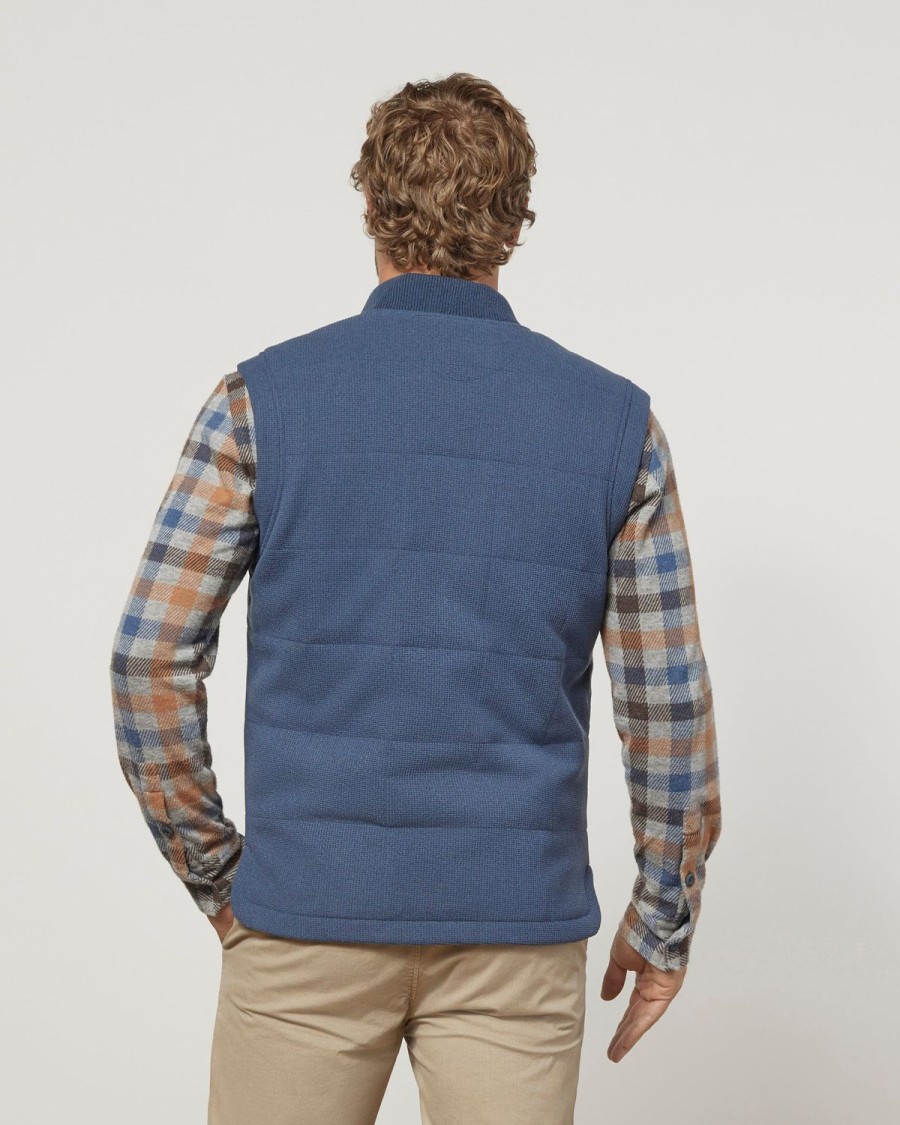 Men johnnie-O Vests | Buchanan Waffle Knit Vest Twilight